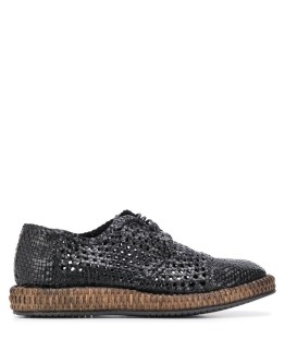 braided Derby lace-up shoes