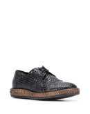 braided Derby lace-up shoes