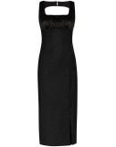 square neck fitted dress