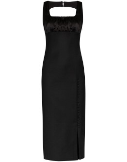 square neck fitted dress