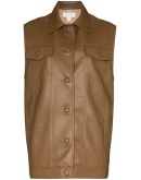 faux leather waistcoat