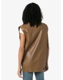 faux leather waistcoat