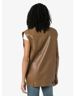 faux leather waistcoat