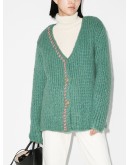 Fuzz chunky-knit cardigan