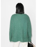 Fuzz chunky-knit cardigan