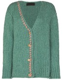 Fuzz chunky-knit cardigan
