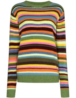 striped crewneck jumper