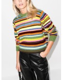 striped crewneck jumper