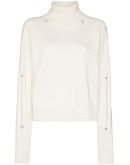 slash-sleeve roll-neck jumper