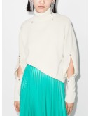 slash-sleeve roll-neck jumper