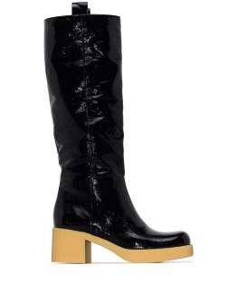 patent 60mm knee-high boots