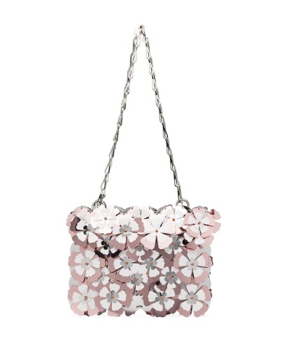 flower-embellished shoulder bag