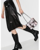 flower-embellished shoulder bag