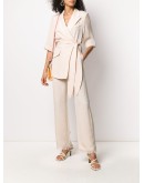 wrap-front jumpsuit