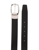 textured oval-buckle belt