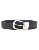textured oval-buckle belt