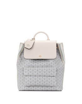 chain link-print backpack