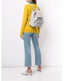 chain link-print backpack