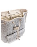 chain link-print backpack