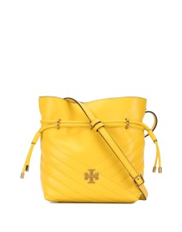 Kira chevron-quilted bucket bag