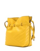 Kira chevron-quilted bucket bag