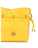 Kira chevron-quilted bucket bag