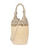 straw mesh bucket bag