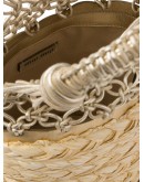 straw mesh bucket bag