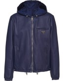 reversible nappa and nylon blouson jacket