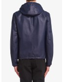 reversible nappa and nylon blouson jacket