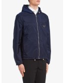 reversible nappa and nylon blouson jacket