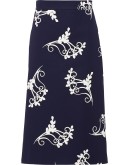 poplin fan print skirt