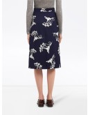 poplin fan print skirt