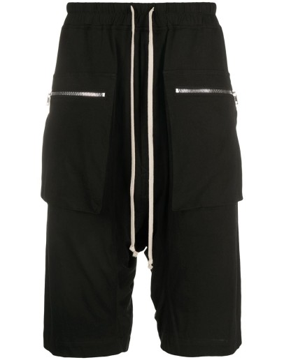 drawstring drop-crotch shorts