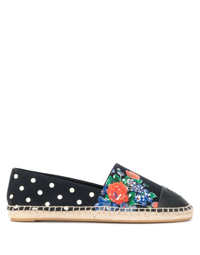 mixed print espadrilles