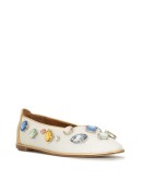 crystal embellished flat shoes