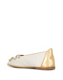 crystal embellished flat shoes