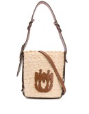 logo patch bucket bag