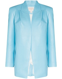 faux leather blazer