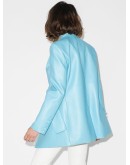 faux leather blazer