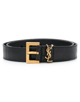 monogram leather belt 