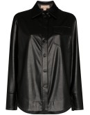 faux leather shirt