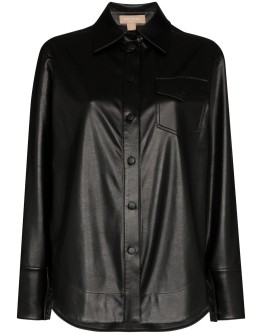 faux leather shirt