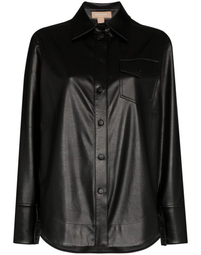 faux leather shirt
