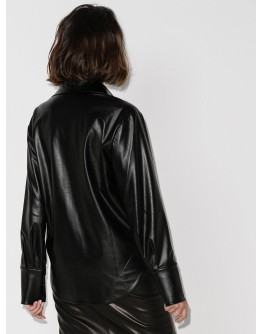 faux leather shirt