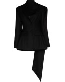 scarf-detail blazer