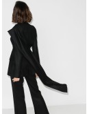scarf-detail blazer