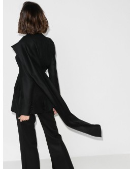 scarf-detail blazer