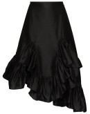 asymmetric silk skirt