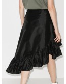 asymmetric silk skirt
